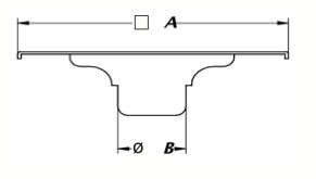 Croquis - SS DRAIN FLOOR WITH SIPHON 10x10cm